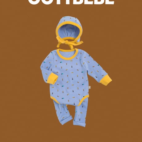 oottbebe/14. Triangle rectangle suit bonnet set S(0-6M)-M(6-12M)