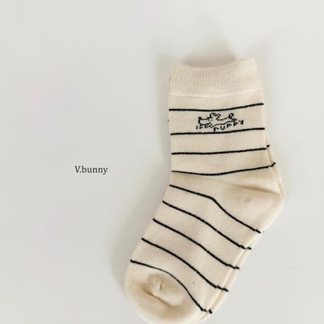 vbunny/46. puffy socks set M(130-150)-XL(180-210)