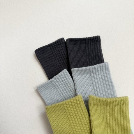 digreen/57. Dual Rib Socks(Black Set) SOCKS_S-SOCKS_XL