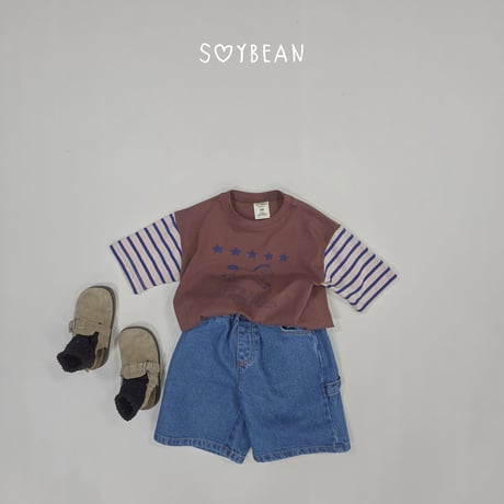 soybean/63. plan ) denim bermuda pants XS-XL