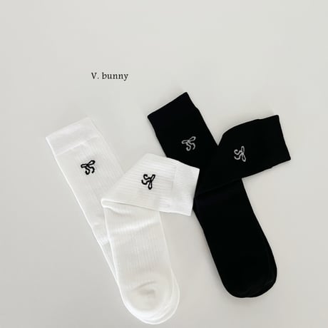 vbunny/23. double ribbon socks set FREE(32CM)