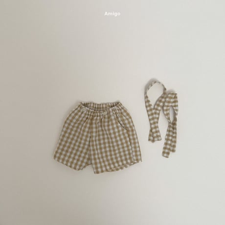 amigo/16. check overalls pants XS-XL