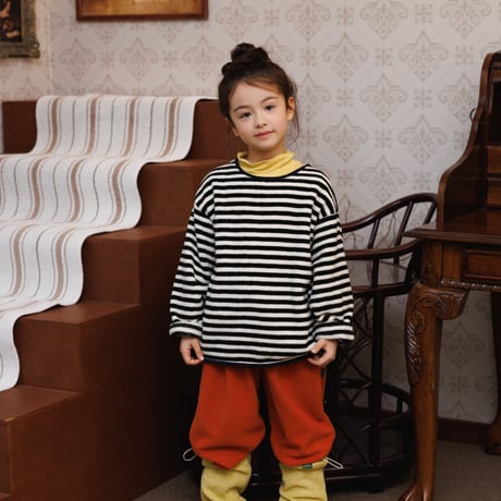 andbutter/52. Soft Stripe Fleece Tee XS-XL