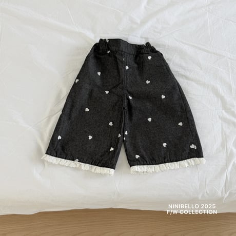 ninibello/95. heart cookie denim pants XS-XL