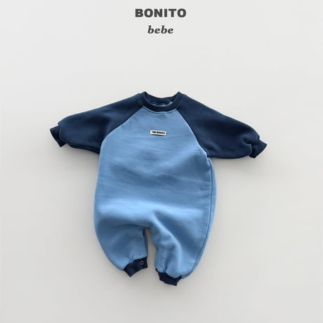 bonito/94. two color raglan suit 6M-18M