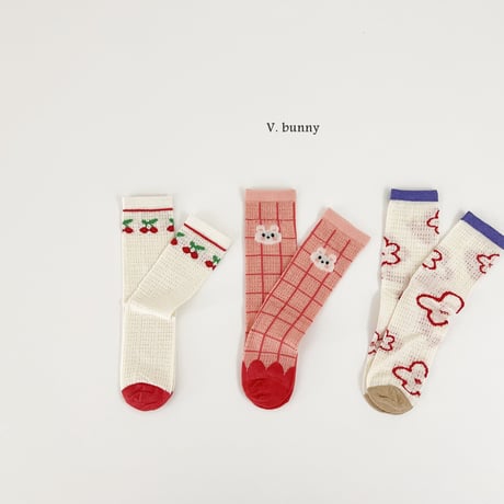 vbunny/27. good cherry socks set FREE(32CM)