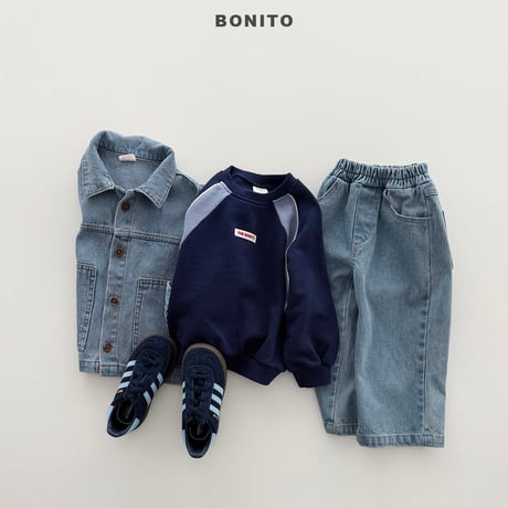 bonito/82. raglan line man-to-man 12M-XL