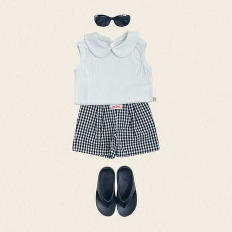 oottbebe/72. baguette check pants XS(1-2Y)-XL(6-7Y)
