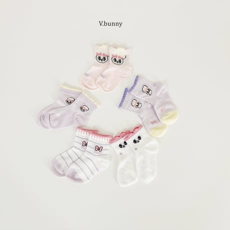vbunny/10. bunny socks set S(130-150)-L(180-210)