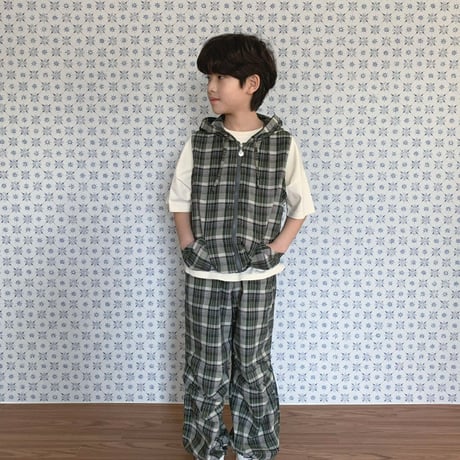 gou/57. checkcheck vest hood JS-JL