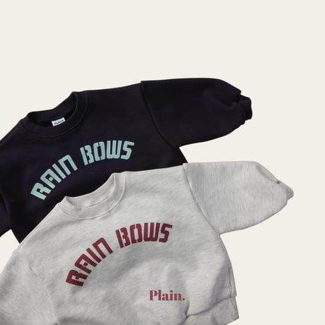plain/31. rainbow man-to-man XS-XL