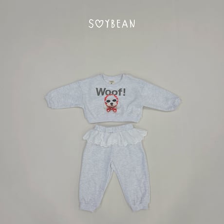 soybean/13. plan ) wangwang fril updown set XS-XL
