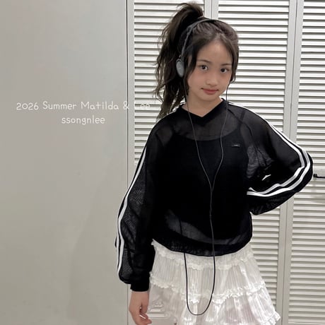 matilda/67. two line mesh T-shirt 5-13