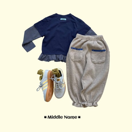 middlename/7. rayerd fril T-shirt S-XL