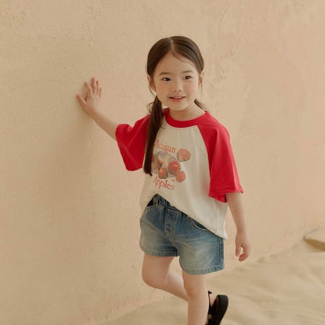 melikey/113. apple raglan T-shirt JS-JM