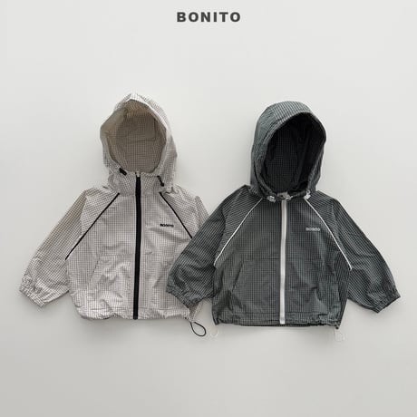bonito/29. check line (adult) windbreaker ADULT