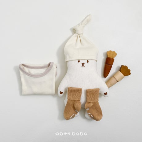 oottbebe/54. french ailet suit ( suit kokji hat ) set S(0-6M)-M(6-12M)