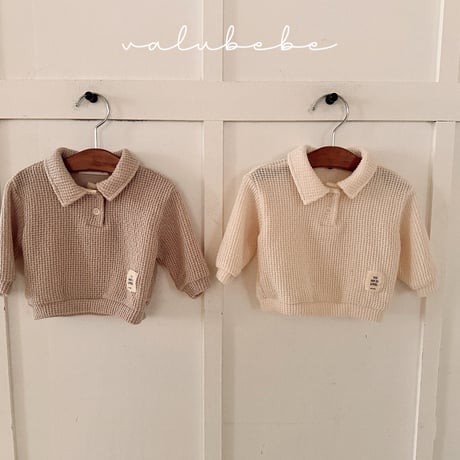 valubebe/18. dalkong knit collar T-shirt 6M-S