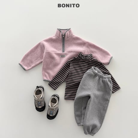 bonito/23. cotton candy two color half zipup 12M-XL