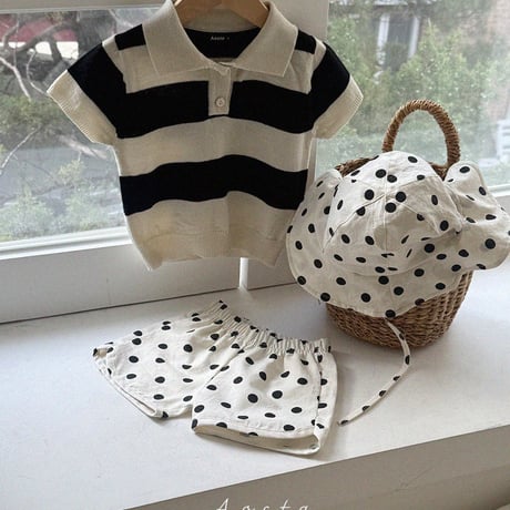 aosta/22. Knit Collar T S(1-2Y)-L(3-5Y)