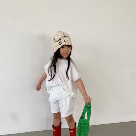 mikki/86. lace half t T-shirt S-XL