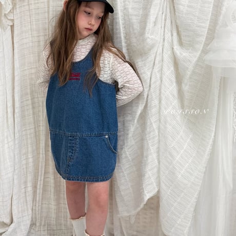poisson/38. denim one-piece S-XL