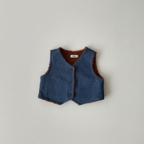 onu/27. dumble denim vest BABY(12M)-XL(6-7Y)