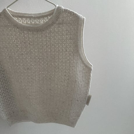 minirobe/42. eyelet knit vest  S-XL