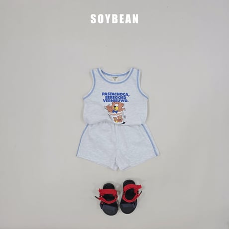 soybean/166. plan ) bear vintage updown set JS-JM