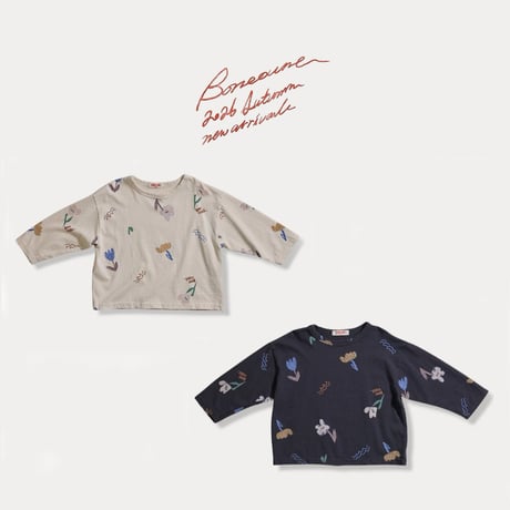 boneoune/99. flower single T-shirt XS-XL
