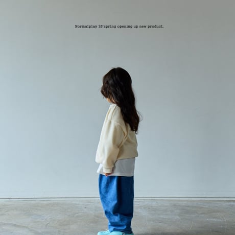 normalplay/38. wave embroidery man-to-man 12M-XL