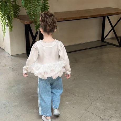 aiai/20. dot blue denim pants 90-130