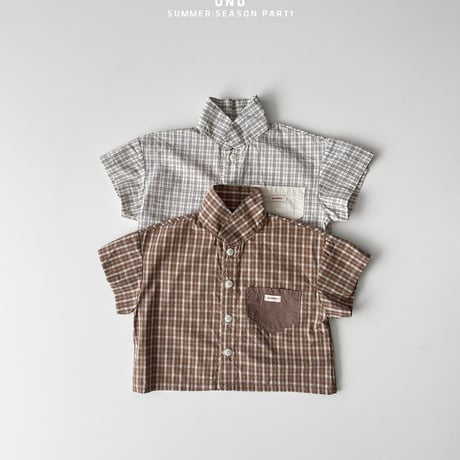 onu/41. summer check shirt XS-XL