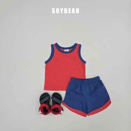 soybean/193. plan ) sleeveless macaron updown set XS-XL