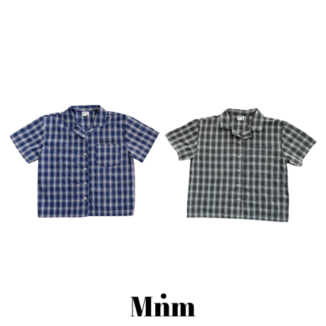 minimal/63. half t check shirt JS-JM