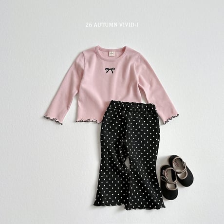 vividi/143. ribbon span nalrari T-shirt XS-XL