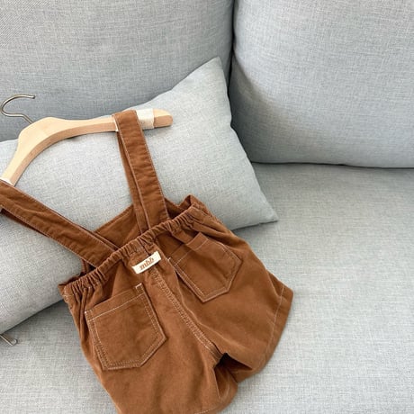monbebe/21. royal corduroy overalls p  S(1-2Y)-XL(7-8Y)