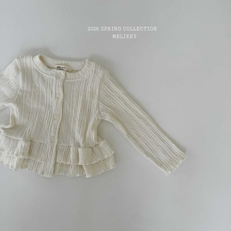 melikey/56. two two fril cardigan JS-JM