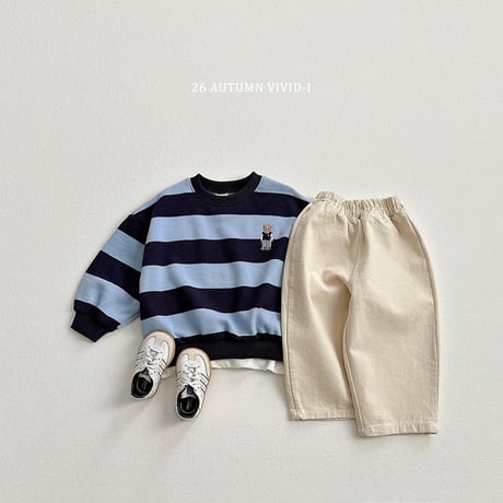 vividi/96. big bear embroidery man-to-man JS-JM