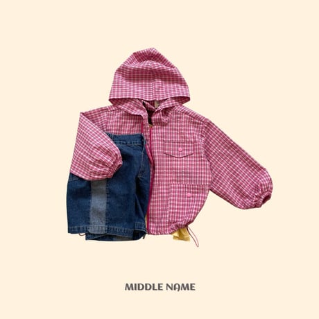 middlename/69. summer check JP windbreaker S-XL