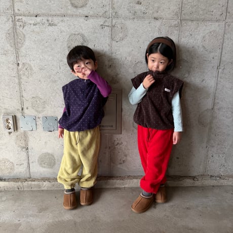 pie/17. dot fleece vest XS-XL