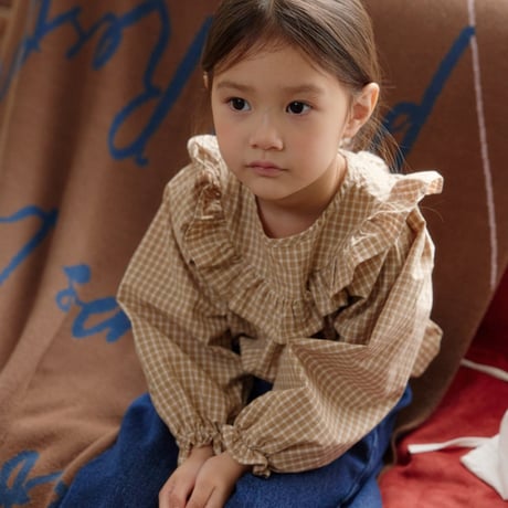 monatelier/18. check fril blouse S-2XL
