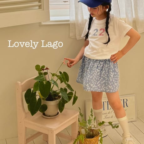 lago/9. 22 embroidery T-shirt S-JS