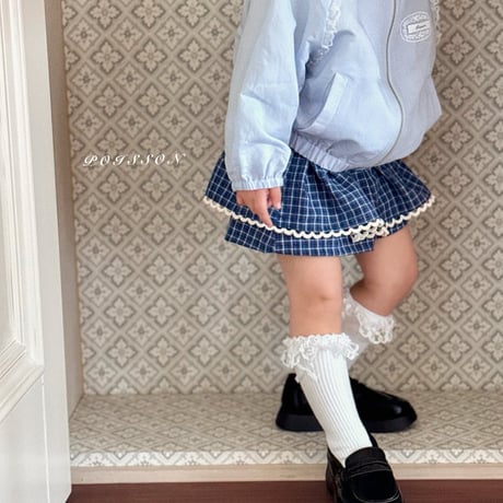 poisson/8. merry check pants skirt JS-JM