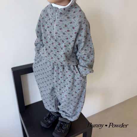 bunnypowder/92. flower half zipup S-XL