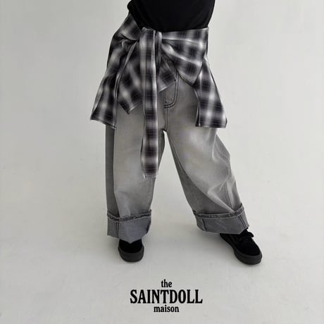 saintdoll/79. cloud denim pants S-L
