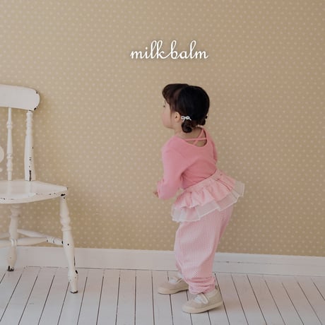 milkbalm/21. check fril pants XS-XL