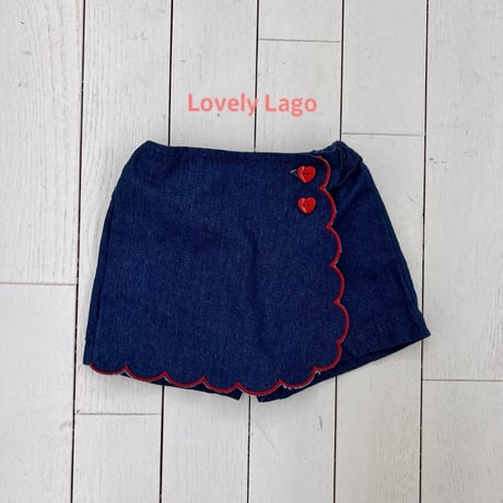 lago/25. embroidery wave pants S-JS