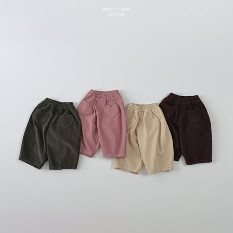 lindo/63. romantic heart ( corduroy ) pants XS-XL