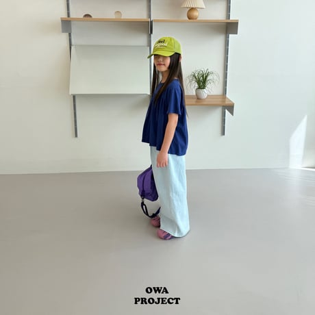 owa/47. wide linen denim pants S-XL